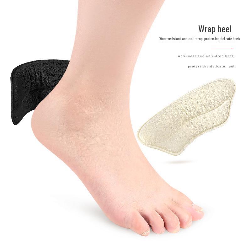 Anti-Slip Sponge Heel Stickers for High Heels - Soft Cushion, Anti-Abrasion, and Adjustable Half-Size Pads