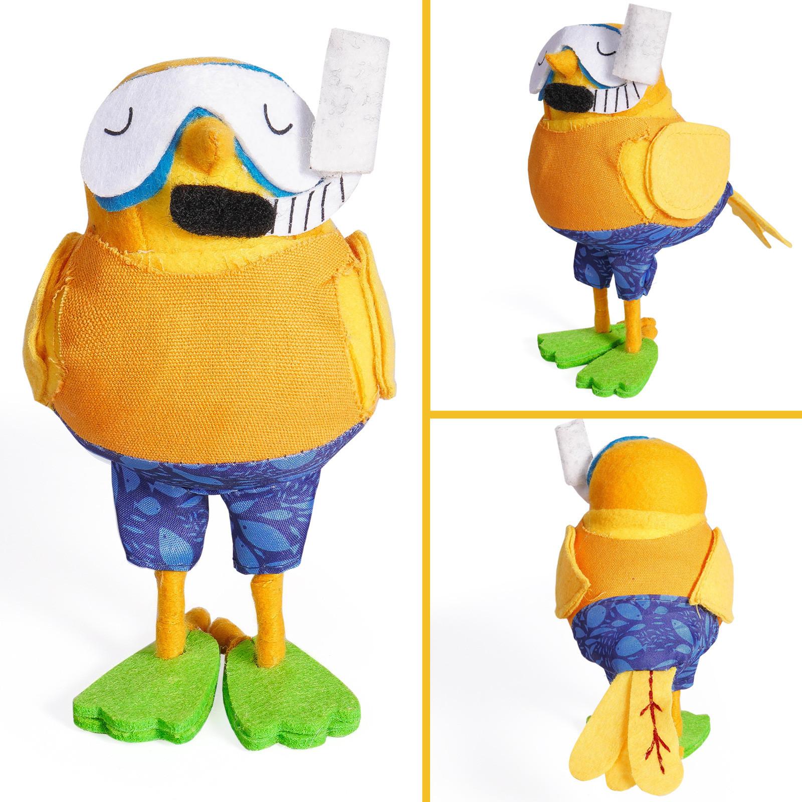 

Летние милые птички, декоративные плюшевые украшения, пляжный стиль, летние стоячие милые птички, настольные украшения, украшения One Size