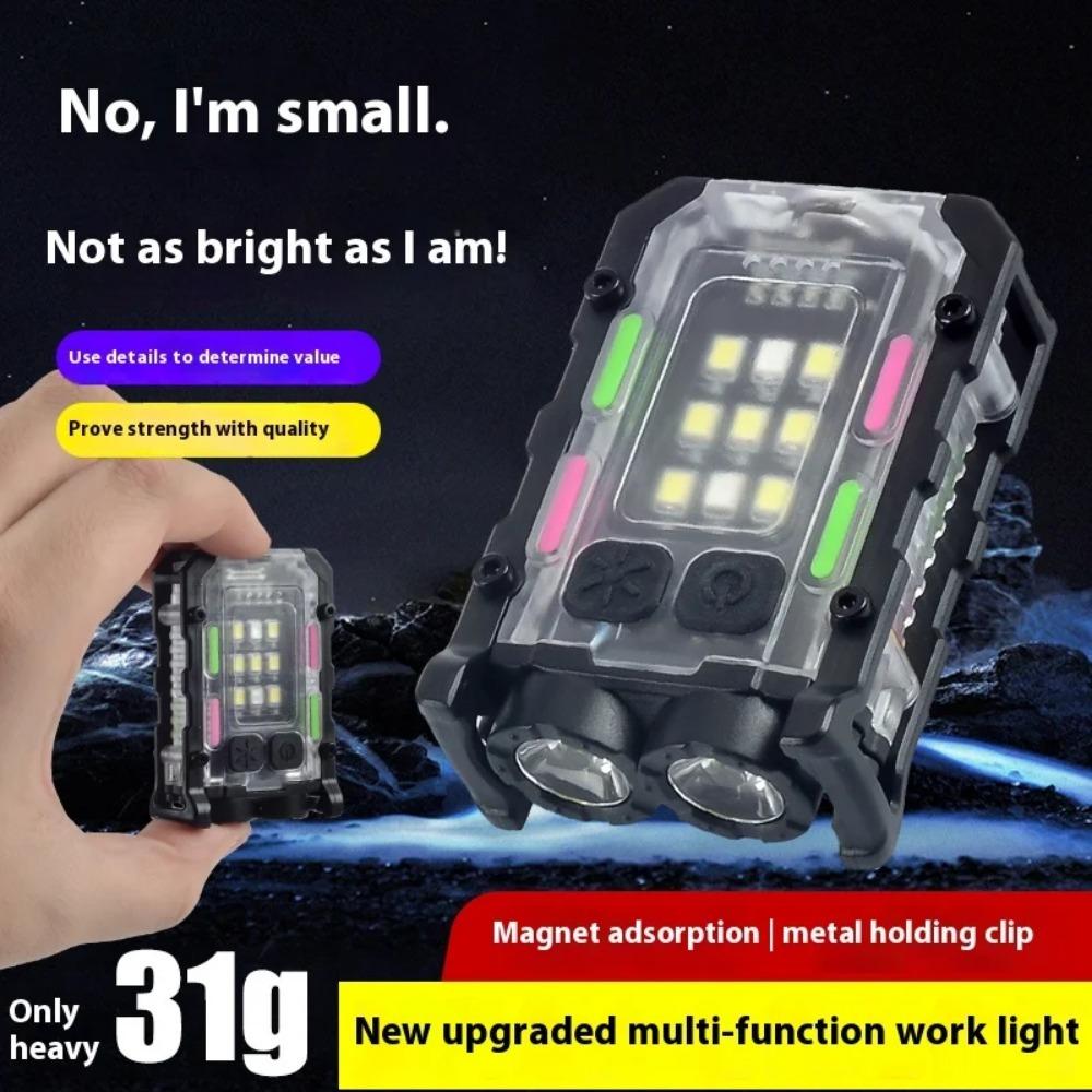 EDC Tactical Flashlight Portable Mini LED Light Outdoor Camping Hiking Tools USB Rechargeable Running Emergency Hiking Lantern