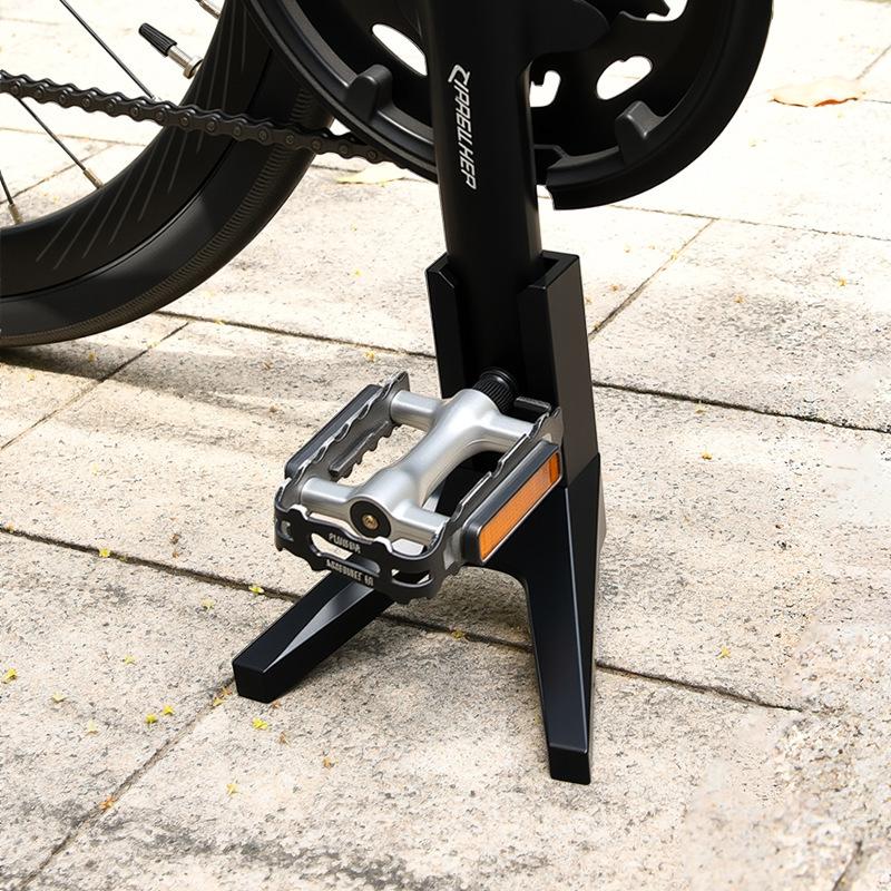 

Bike Kickstand Mountain Road Bike Pedal Support Stand Rear Kick Bike Side Frame Stand Support Holder For Road Mountain Bikes чёрный