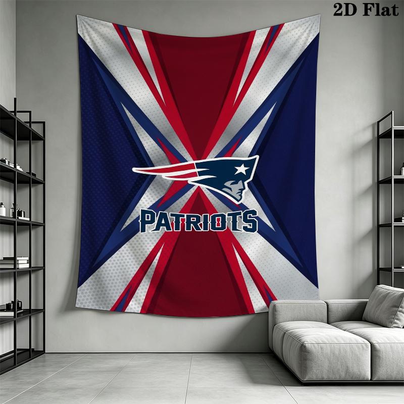 New England Patriots Wall Tapestry Aesthetic Wall Hanging Printed Fabric Blanket Decorative Tapestries for Bedroom Living Room Home Decor