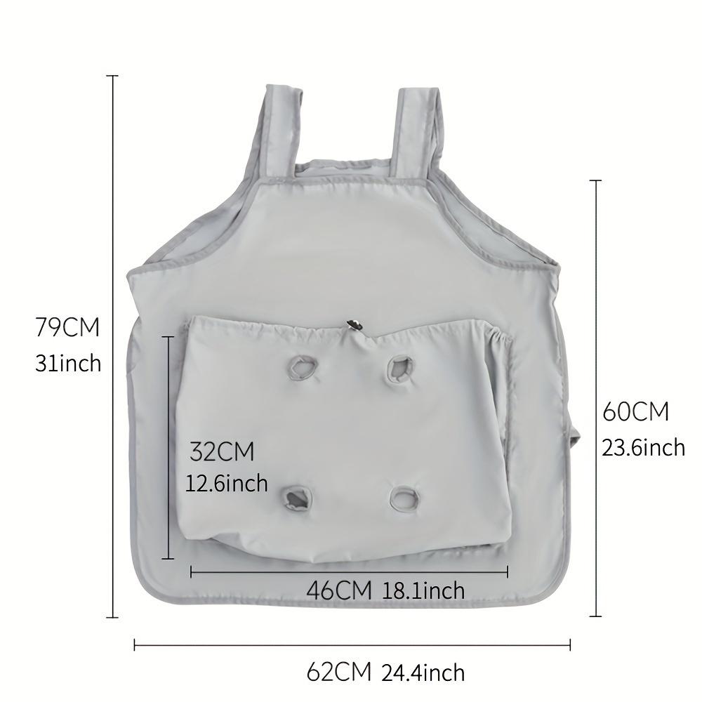 Cozy Pet Cat Carrier Apron Breathable Cat Grooming Apron with Four Fixed Holes for Indoor Outdoor Hanging Chest Bag and Sleeping