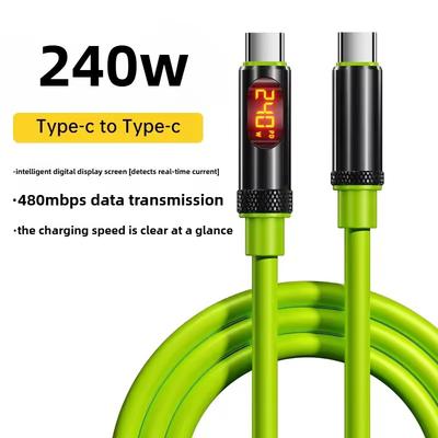 Wyświetlacz LED PD240W Kabel USB C do USB C Szybkie Ładowanie Kabel do Przesyłania Danych Dla iPhone 15 16 Samsung 27W Kabel USB C IOS Dla iPhone 1.5m