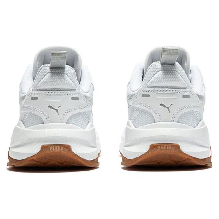 Puma Lépéshossz Kényelmes Tartós Légáteresztő Alacsony szárú Alkalmi Futócipő Unisex Sneakerek Fehér Barna 389422-02