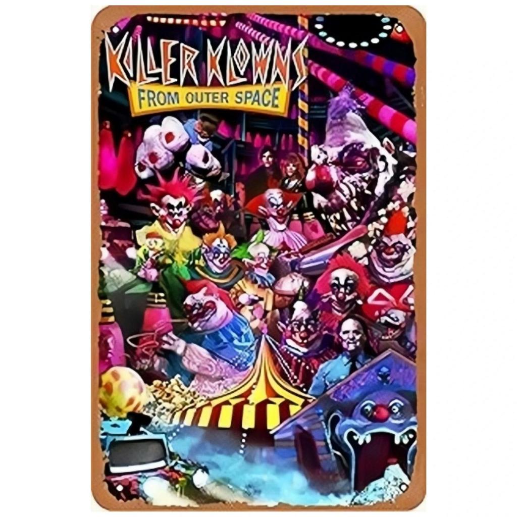 Halloween Metallschilder Killer Wanddekoration Plakette Vintage Kunst Poster Eisenmalerei für Man Cave Zuhause Café Garten Club Bar