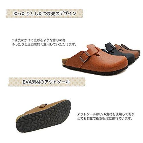 Joy Walker Women's Flat Sandals, Casual Comfort Sandals, Brown, Size 37 (109P), Size 23.5cm