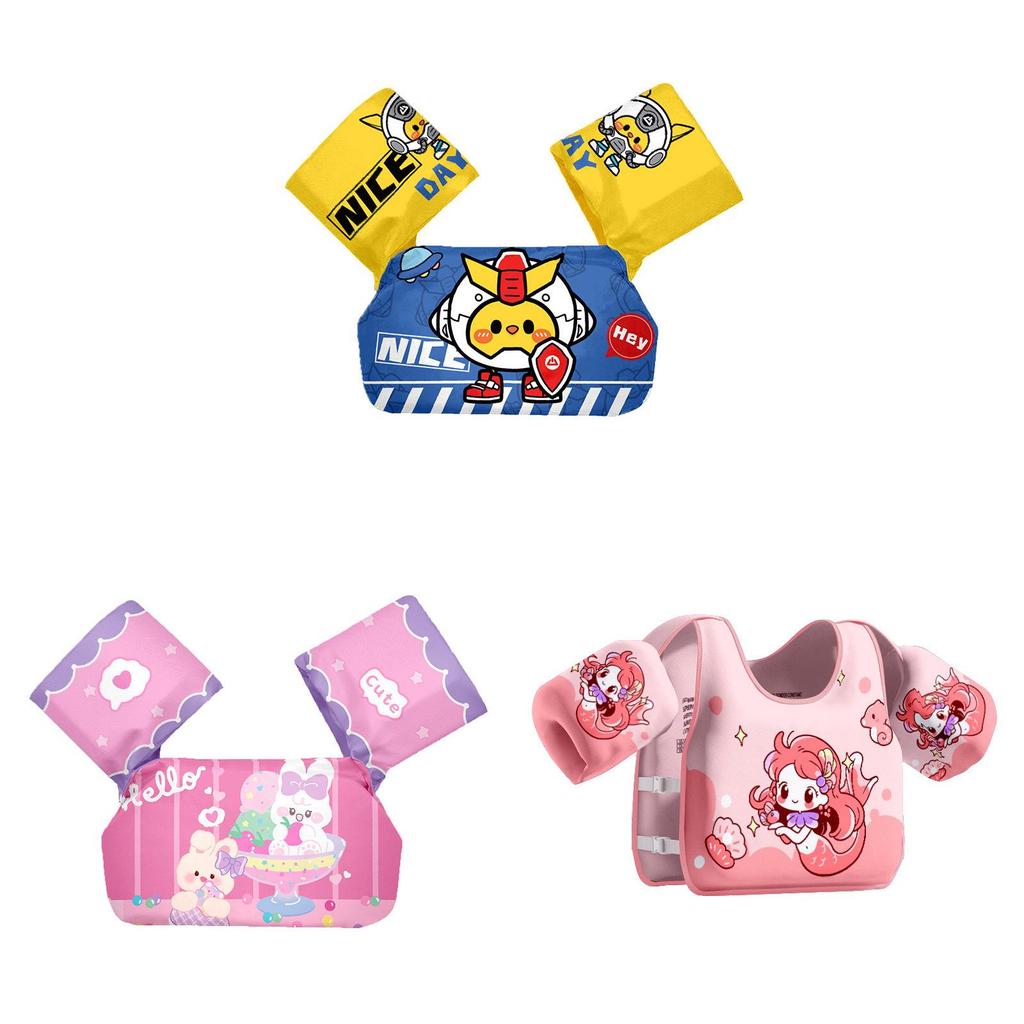 Childrens Cartoon Float Vest With Polyester Material For Swimming And Water Activities
