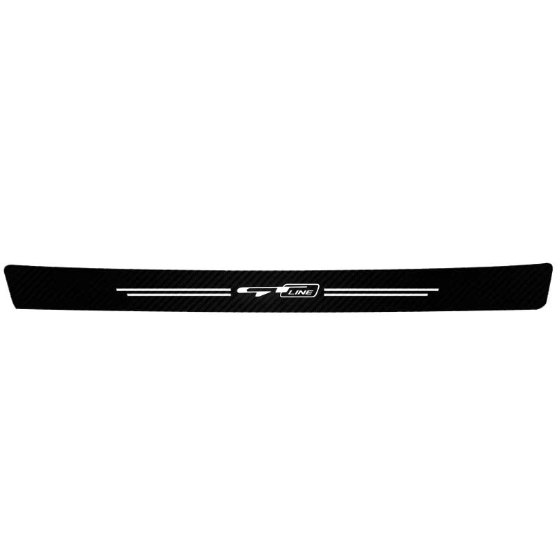 1/4/5Pcs Carbon Fiber Leather Car Door Sill Protector Strip For Kia KN GT-Line Sportage Ceed Rio Picanto Sorento Soul Cerato kxnhz00