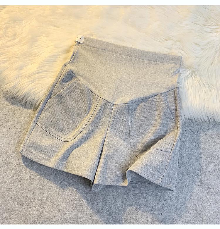 Adjustable Tummy Support Wide-Leg Maternity Shorts - Summer Style for Petite Women L (115-135 lbs)
