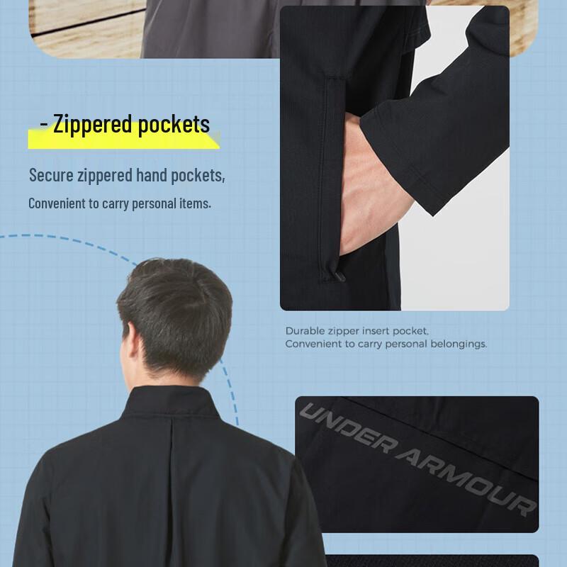 Under Armour Men's Woven Stand Collar Training Jacket