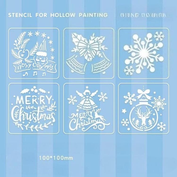 Christmas Stencils For Crafts Reusable Christmas Tree Stencil Hollow Drawing Stencils Educational Holiday Stencils Christmas