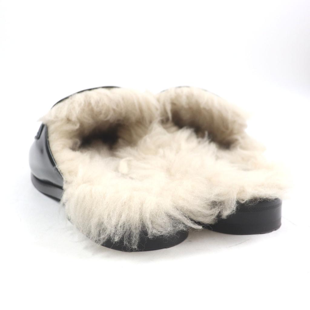 Louis Vuitton Sandals LV Logo Monogram Fur Mules Brown Monogram Canvas Mens 7 Used