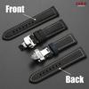 Genuine Calfskin Leather Watchband 20mm 22mm 24mm Butterfly Buckle Bracelet for Omega Business Watch Band for Seiko Brown Straps