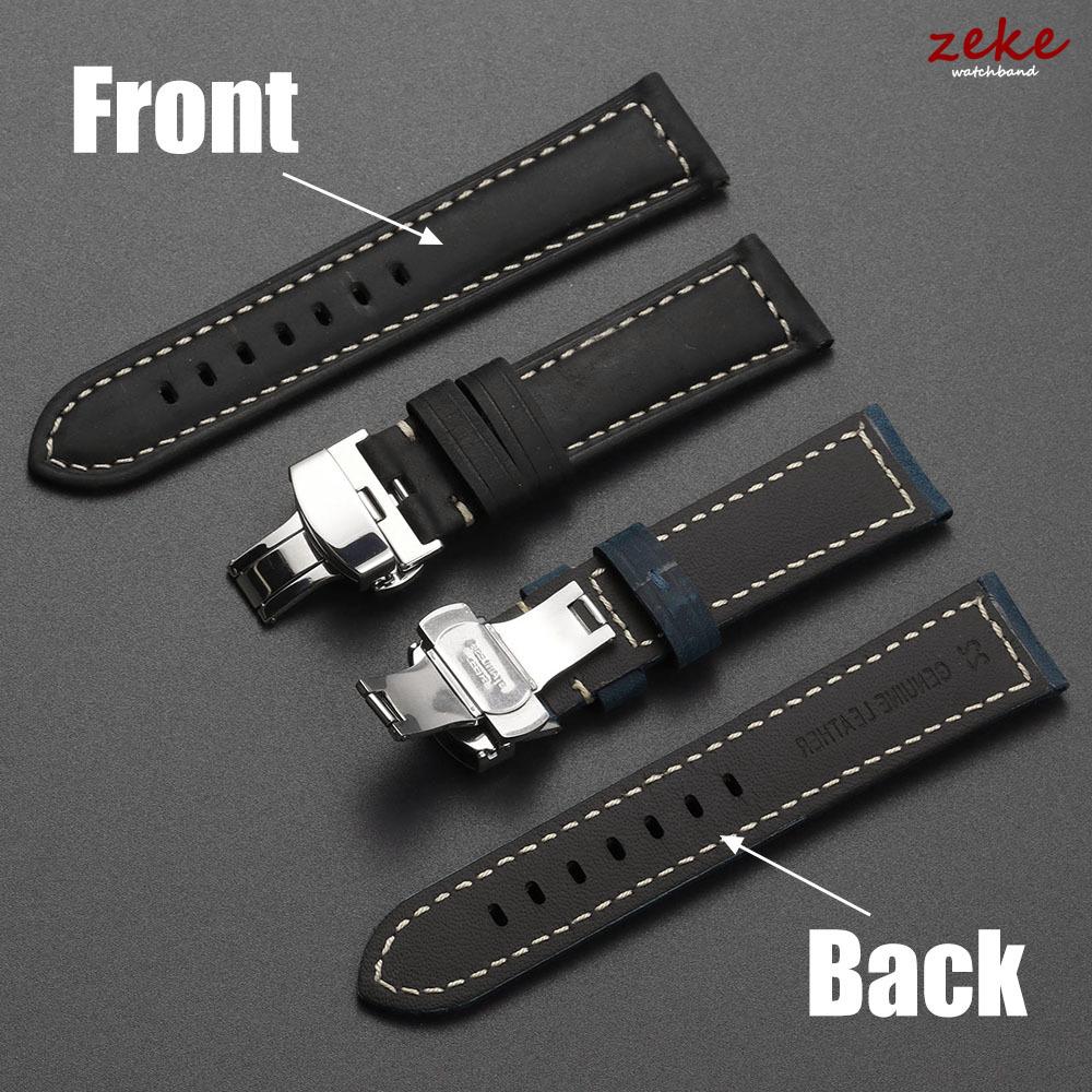 Genuine Calfskin Leather Watchband 20mm 22mm 24mm Butterfly Buckle Bracelet for Omega Business Watch Band for Seiko Brown Straps