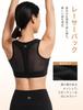Yvette Sports High Plus Size for Gym and Size 3XL Black Women's Non-Slip Bra, Front-Opening, Support, Racerback, Sweat-Wicking, Quick-Drying,