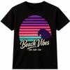 Beach T Shirt Retro Sunset Wave Surf Summer Sun Vibes Graphic Tee