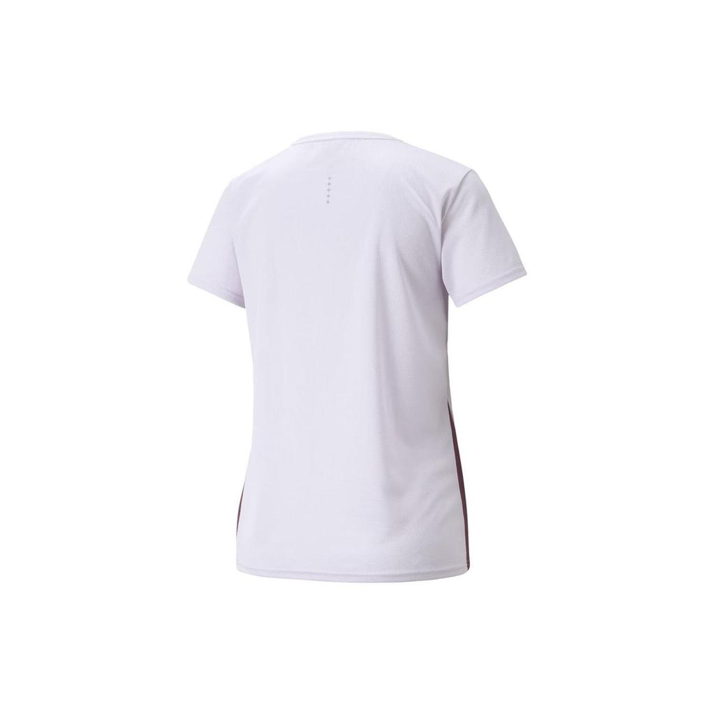 Puma Running Series Solid Color Casual Training Crew Neck Short Sleeve T-Shirt Women Tops Light-Purple 520181-17