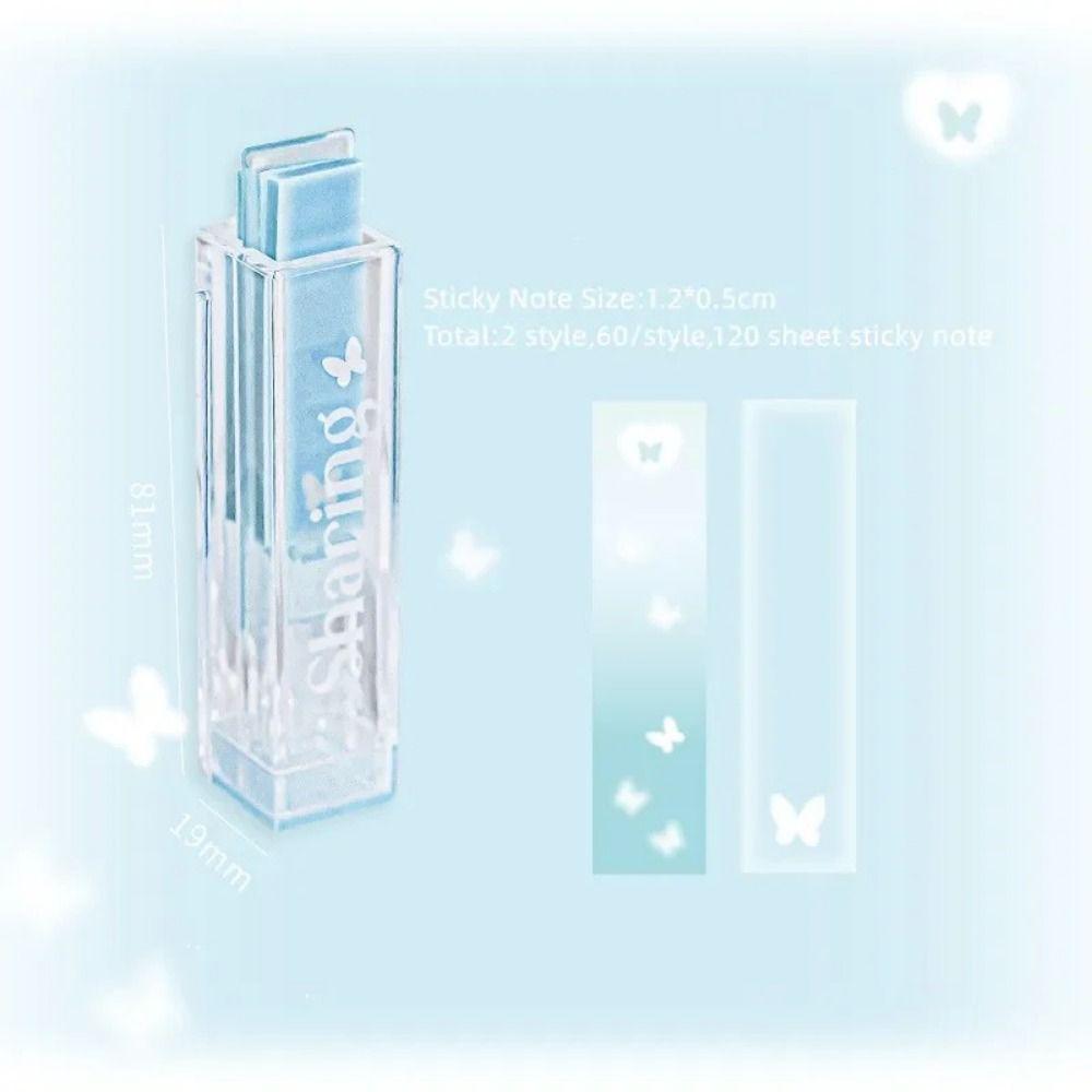 

120sheet Butterfly Gradient Color Sticky Note Gradient Color Butterfly Moon Mini Notepad Student зелёный