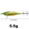 1-3pcs Luminous Floating Egi Lure 5.5g Wood Shrimp Horizontal Laser Squid Jigging Shrimp Hook Octopus Cuttlefish Fishing Baits