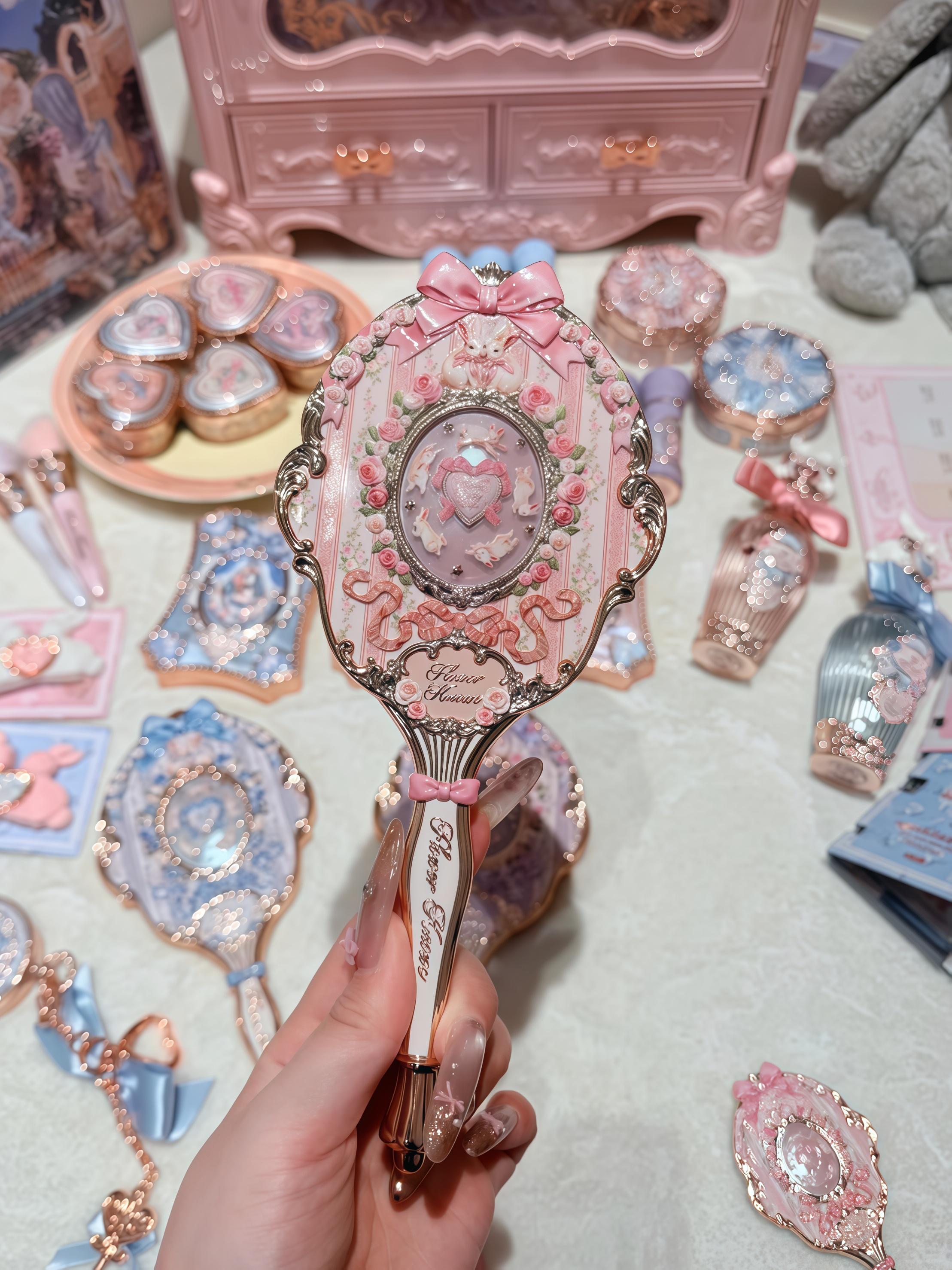 Pocket Handheld Mirror Mini Rabbit Girl Souvenir