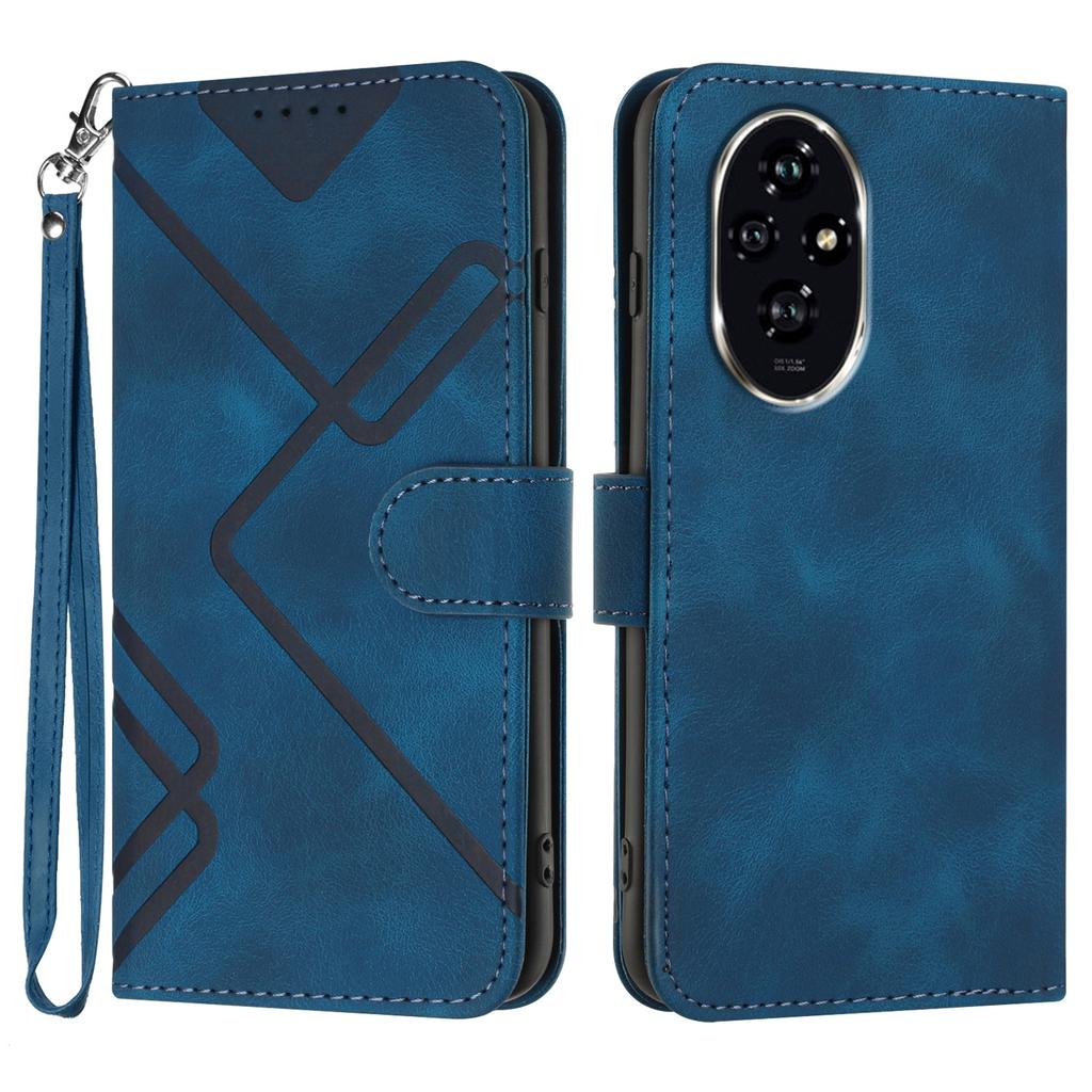 YX0040 For Honor 200 Pro 5G Wallet Case Geometry Imprinted Leather Phone Cover