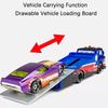1: 64 Container Trailer Toys Alloy Models Cars Doors Opened Pull Back Miniature Flatbed Transport Vehicles Boys Festival Gifts