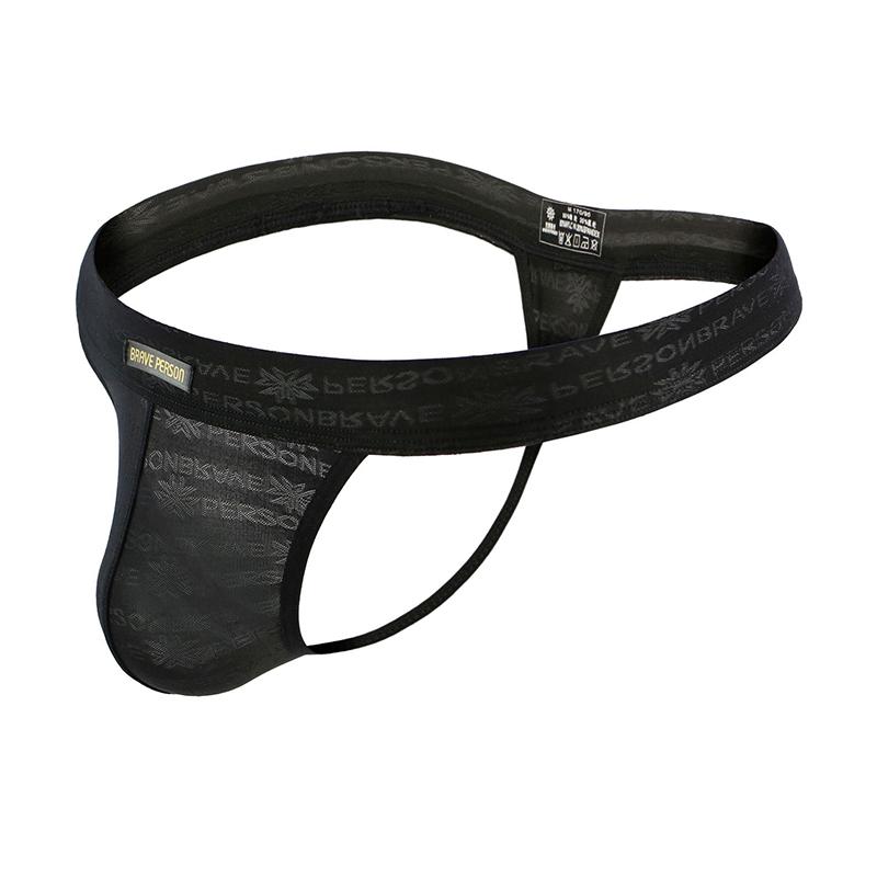 Men's Solid Color Breathable Thong Underwear Low Rise Comfortable T-Back Briefs Soft Briefs for Daily Wear