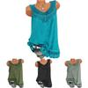 Women's Loose Sleeveless Vest T-shirt Blouse With Elegant Boho Lace Design In Plus Sizes