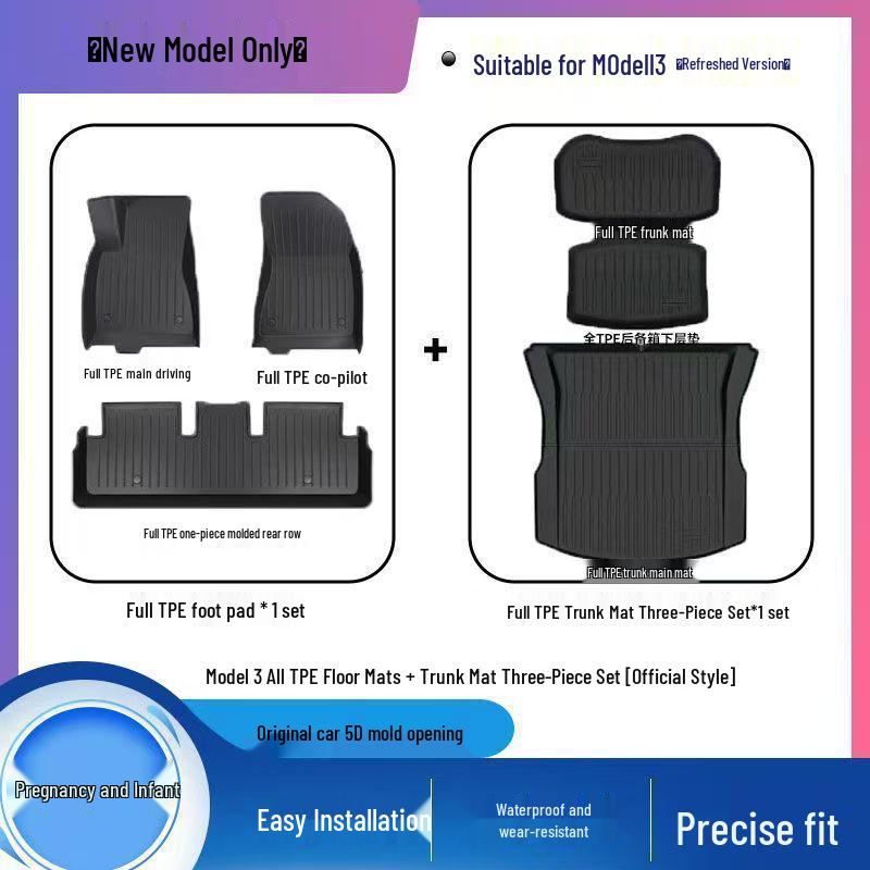 High-End TPE Floor Mats for Tesla Model Y/3 – Custom Car Accessories