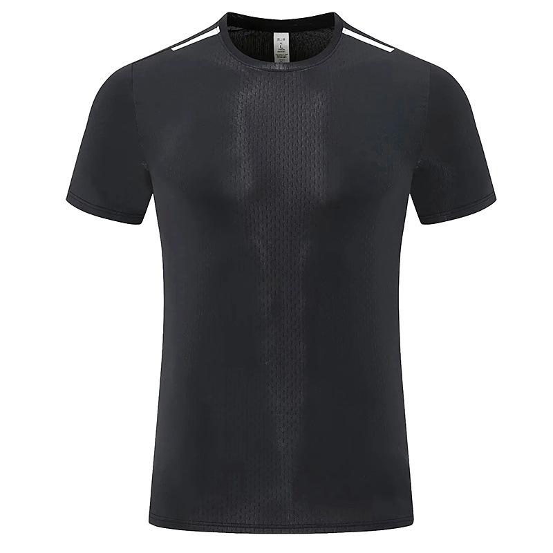 Sports T-shirt men's short-sleeved quick-drying clothes crew neck running fitnes clothes top sweat-absorbing breathable skipping rope training clothes