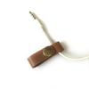 Faux Leather Earphone & Data Cable Organizer with Buckle