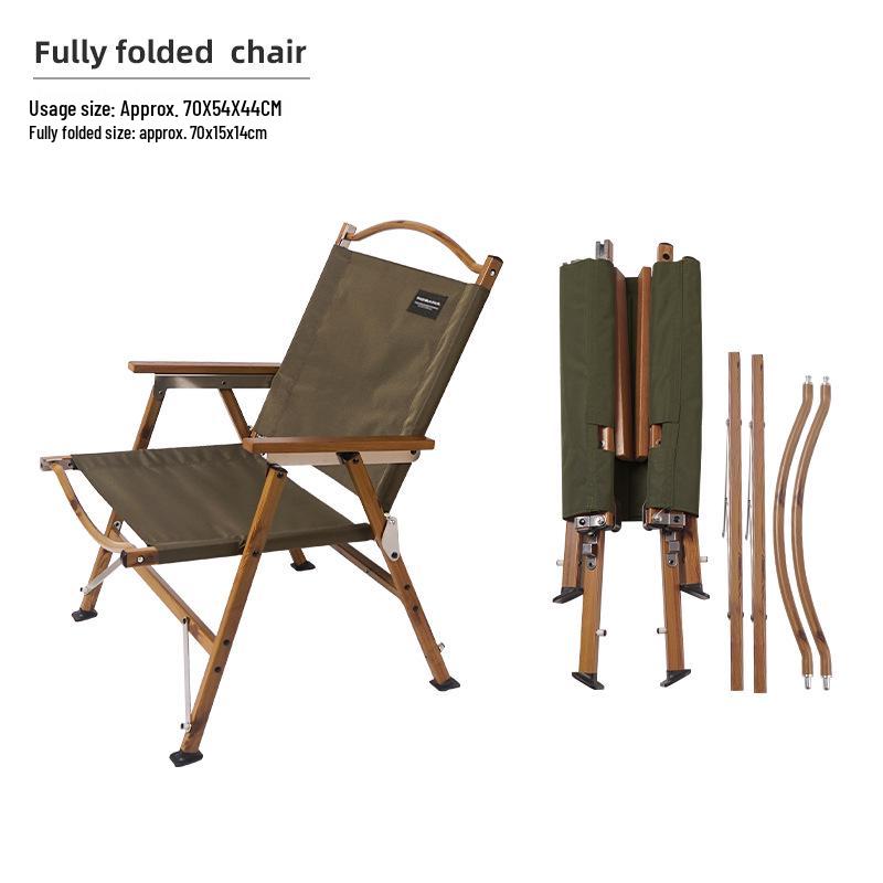

NOBANA Portable Folding Outdoor Kermit Chair with Backrest for Camping, Fishing, BBQ армия зеленый