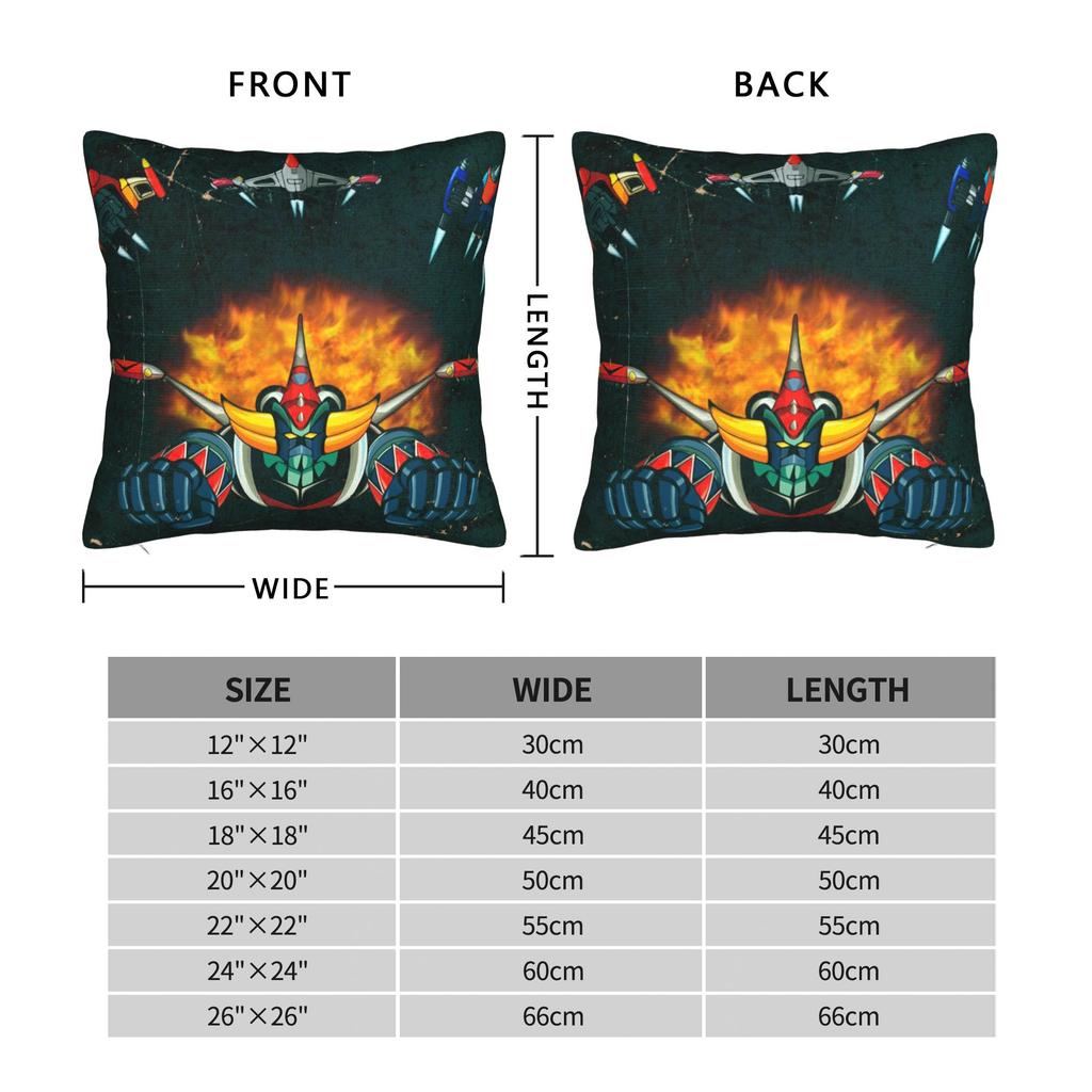Grendizer Vintage Pillowcase Printed Polyester Cushion Cover Gift Pillow Case Cover Home Square 18''