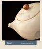 Ink Wash Beige Ru Ware Xishi Ceramic Teapot - Kung Fu Style Small Brewer for Tea