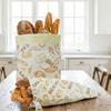 New Reusable Beeswax Bread Bags Cotton Fabric Beeswax Coated Bread Storage Bags Lock Closure 43*33cm Sourdough Bag Freezer Use