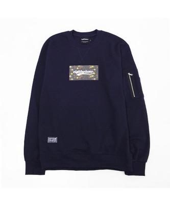 EIGHTVOLUME Ev S.Flower Logo Crewneck (Navy)