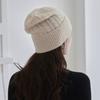 Cashmere self-heating knitted hat women's thickened twisted hat solid color knitted hat versatile ear protector wool hat