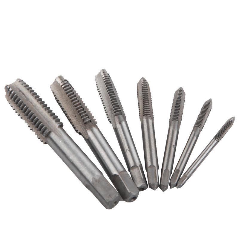 Seven-Piece M3-M12 Hand Tap Set with Square Handle for Internal Threading