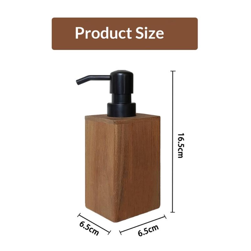 Luxury Wooden Soap Dispenser Hand Sanitizer & Lotion Bathroom Accessory - Ideal For Home & TravelSoap Bar Dispenser