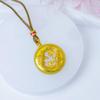 Vietnam Gold Koi Fish Pendant: Unisex Chinese-Style Peace Buckle Necklace