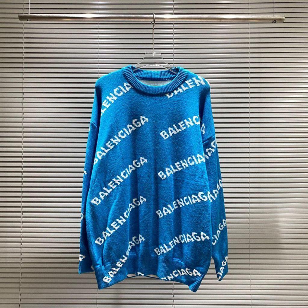 Unisex-Strickpullover mit Rundhalsausschnitt und Allover-Logo (Modelljahr 2025) – Lockere Passform, lässiger Stil