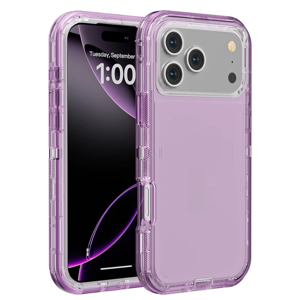 Heavy Military Armor Clear PC+TPU Case For IPhone 17 Pro Max Air 16E 15 14 13 12 11 Plus OTT-Box Enhanced Anti-Drop Rugged Cover