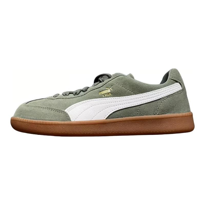 PUMA Suede Men Breathable Wear-resistant Low Skate Shoes Green 387745-04