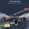 LED Head Lamp Outdoor Flashlight Headlamps with Adjustable Headband Far Near Double Light 180  Degrees