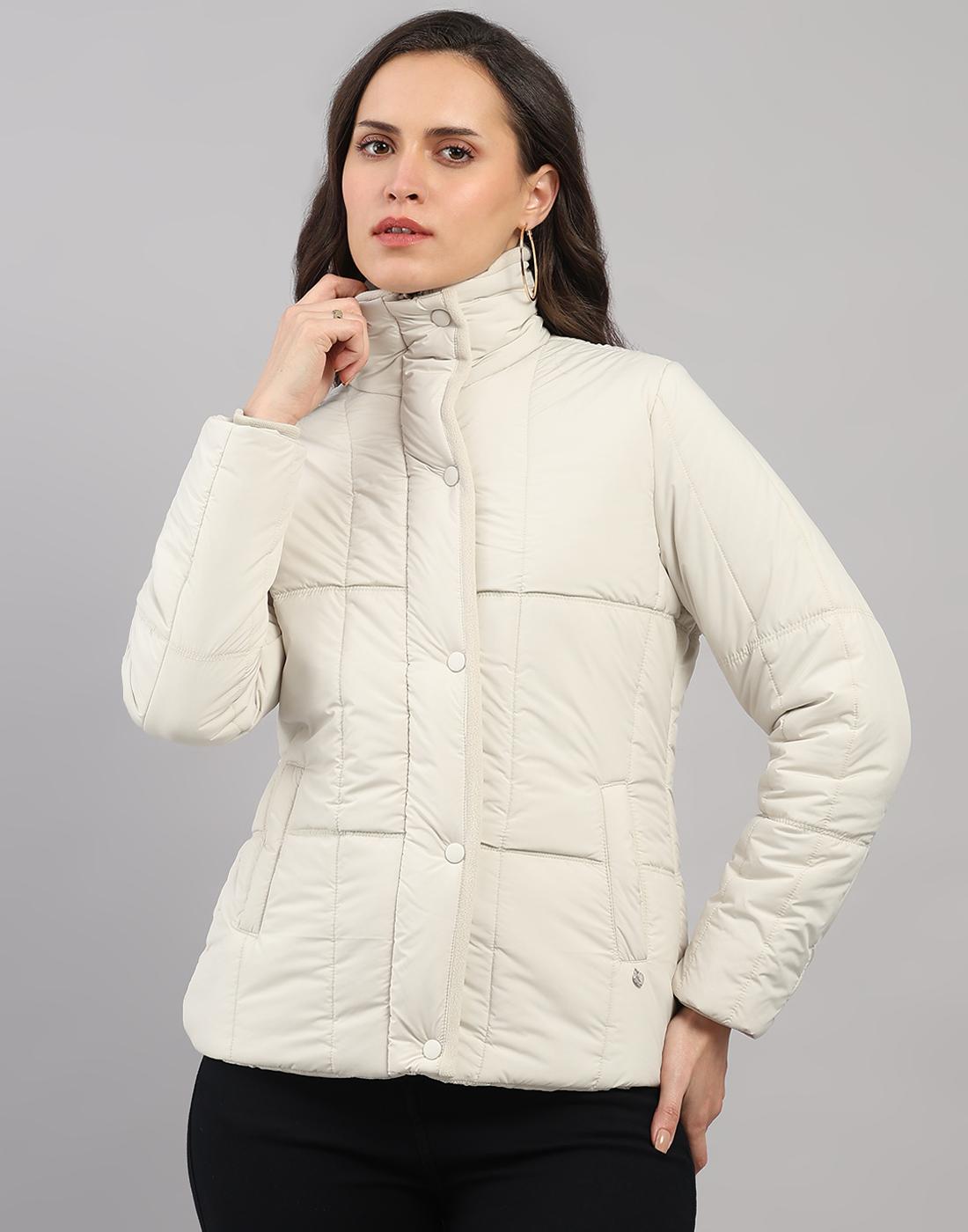 

Monte Carlo Women s Regular Fit Solid High Neck Full Sleeve Jacket XXL вершковий
