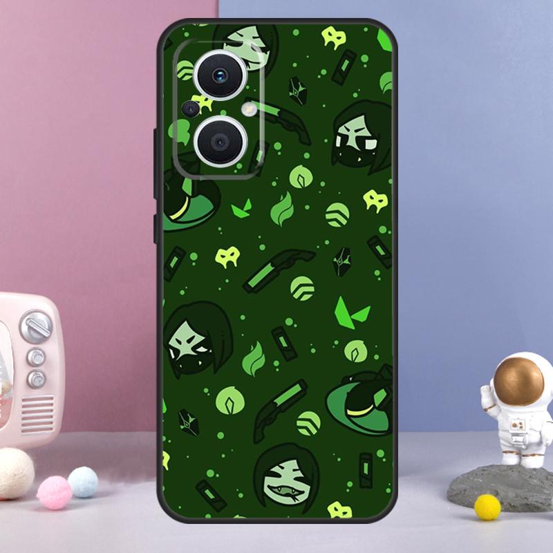 Valorant Game Character Art Funda For OPPO Reno 12 F 11F 13F 14F 10 11 13 14 Pro 7 8 Lite OPPO Find X9 X6 X5 X8 Pro Case