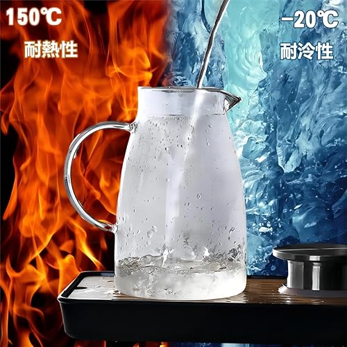 PANCY Glass Teapot, Heat-Resistant, for Electric Kettles and Direct-Stovetop Use, with Integrated Tea Strainer and Lid (1500ml), Large Capacity, Easy