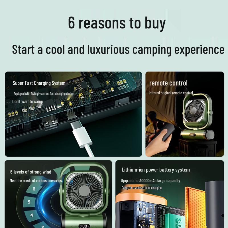 Suoying Outdoor Camping USB Desk Fan