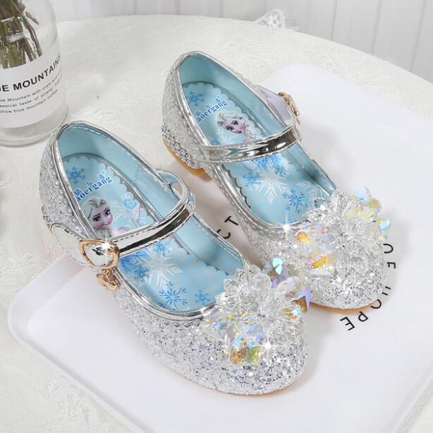 

children s high heel princess party shoes summer new girls sandals baby children s shoes little girl crystal shoes 23-Insole 15.5CM