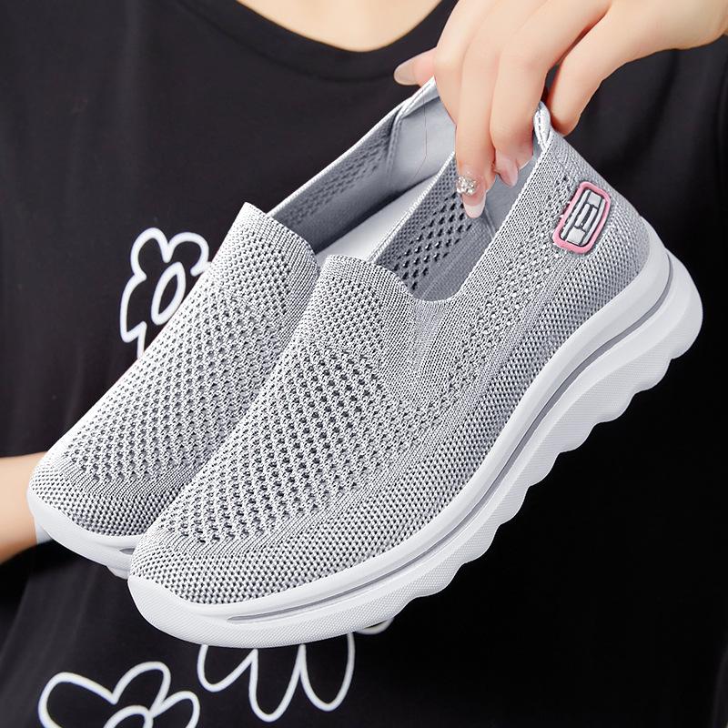 Shoes Summer women's shoes Versatile new flying woven mesh shoes Light and breathable casual walking shoes